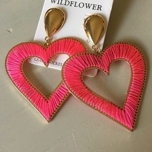 Pink Heart Shaped Earrings